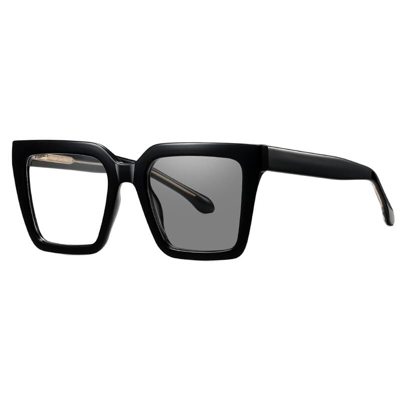 Eden Summer square glasses in Bright Black