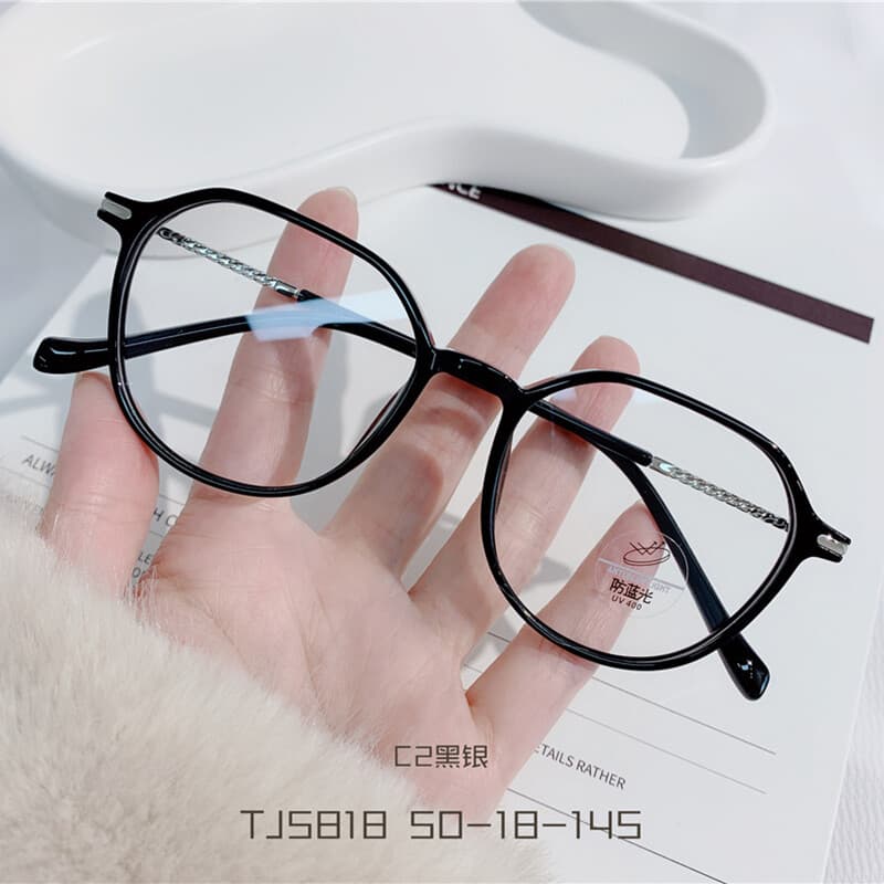 Kai Bloom geometric glasses in Black Silver