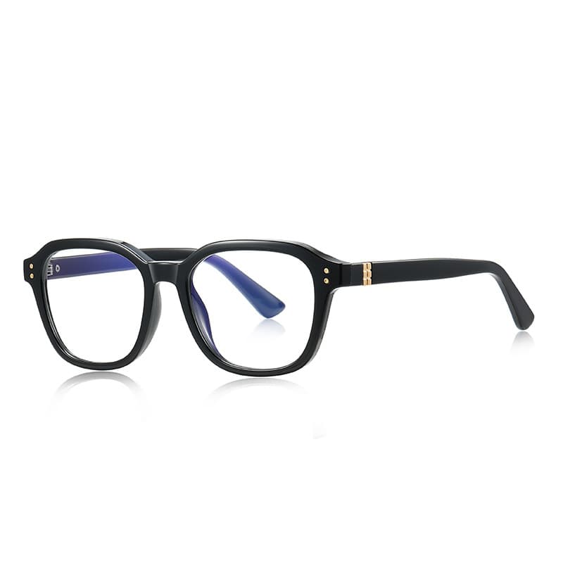 Skye Rain square glasses in Bright Black