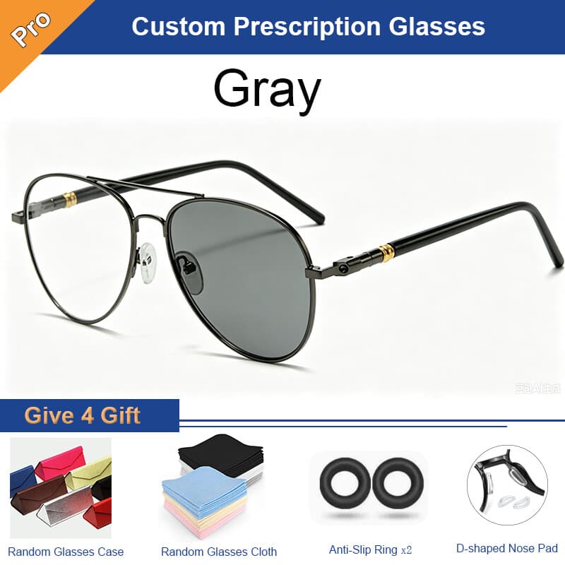 Briar Cove aviator glasses in Gray