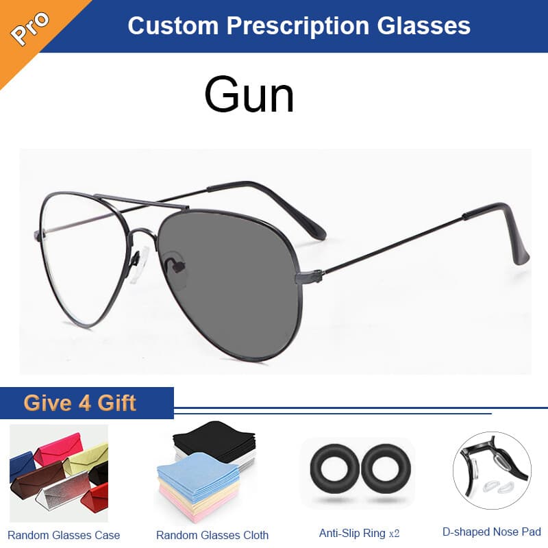 Skye Maple aviator glasses in Gun