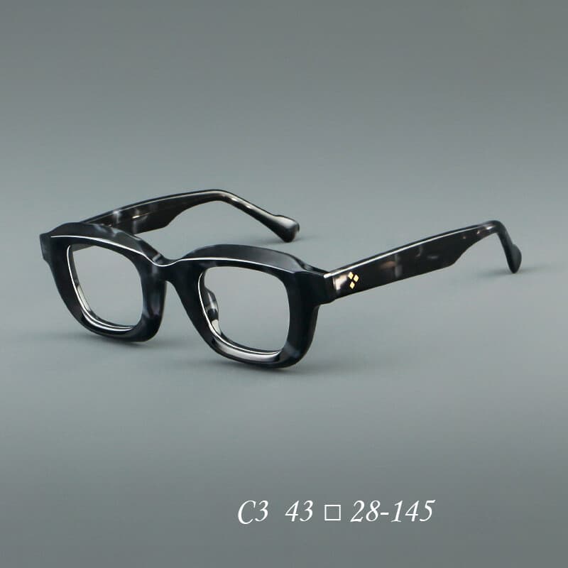 Iris Snow square glasses in Leopardblack